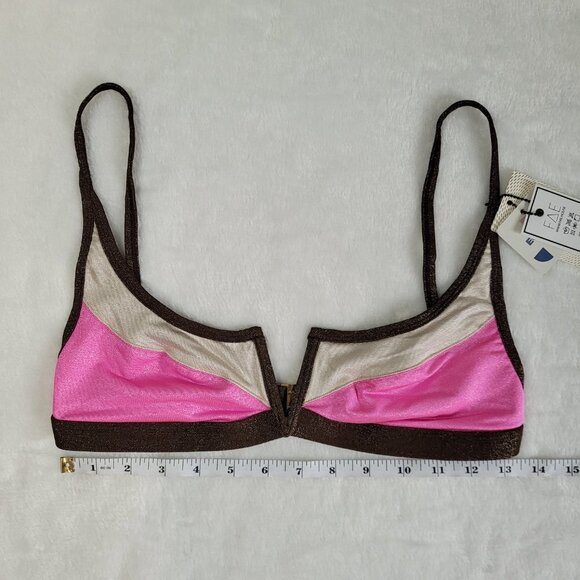 FAE | Gypsy Bralette Top & Goi G-String Bottom Sparkle Colorblock Bikini - Picture 2 of 15